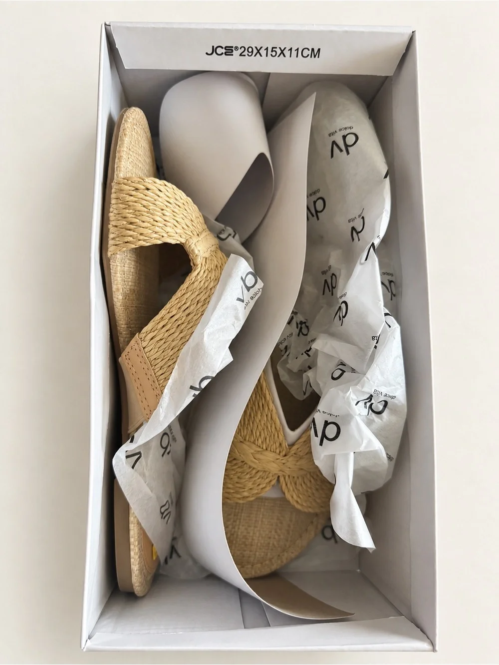 Dolce Vita Geeya Raffia Bow Slide Sandals Women’s 8.5